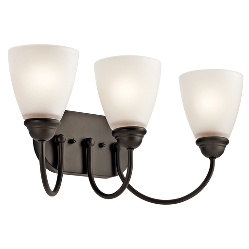 Product image for Kichler 45639OZL18 Jolie 3 Light Vanity Light with LED Bulb Olde Bronze®