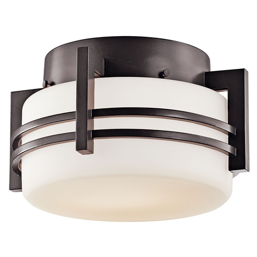 Product image for Kichler 9557AZ Pacific Edge™ 1 Light Flush Mount Architectural Bronze