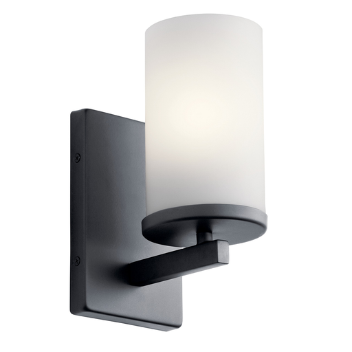 Product image for Kichler 45495BK Crosby 1 Light Wall Sconce Black