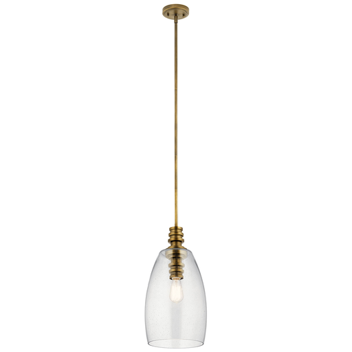 Product image for Kichler 43090NBR Lakum™ 1 Light Pendant Natural Brass