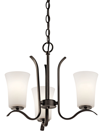 Product image for Kichler 43073OZ Armida™ 3 Light Mini Chandelier Olde Bronze®