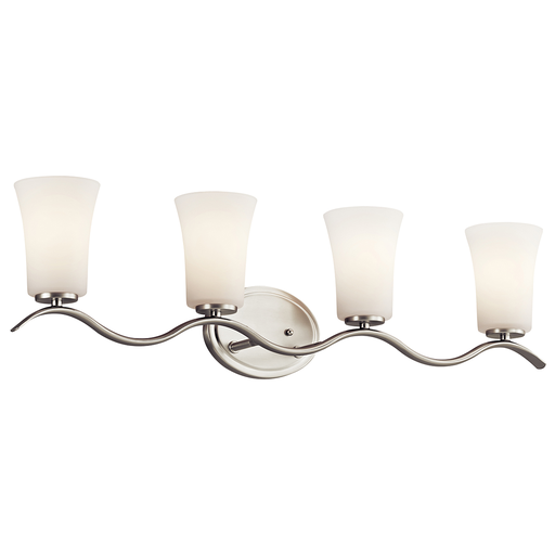 Product image for Kichler 45377NIL18 Armida™ 4 Light Vanity Light with LED Bulbs Brushed Nickel