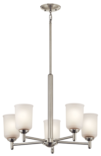 Product image for Kichler 43671NI Shailene™ 5 Light Chandelier Brushed Nickel