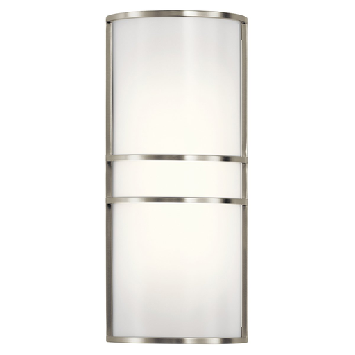 Product image for Kichler 11315NILED 2 Light LED Wall Sconce Brushed Nickel