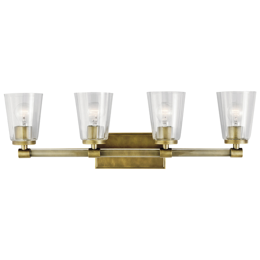 Product image for Kichler 45869NBR Audrea™ 4 Light Vanity Light Natural Brass