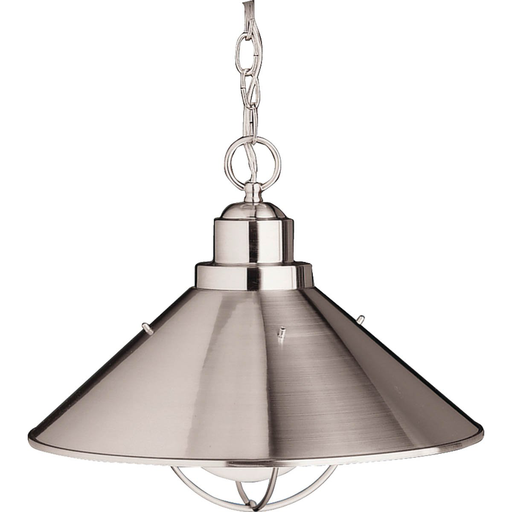 Product image for Kichler 2713NI Seaside™ 16" 1 Light Pendant Brushed Nickel