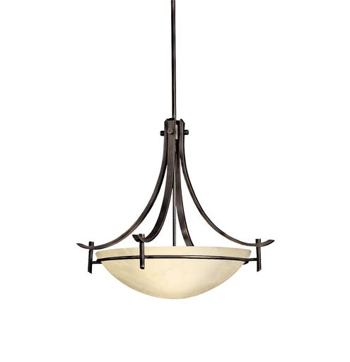 Product image for Kichler 3278OZ Olympia™ 3 Light Inverted Pendant Olde Bronze®