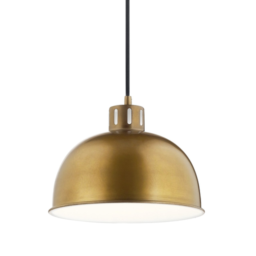 Product image for Kichler 52152NBR Zailey™ 11.5" 1 Light Pendant Natural Brass