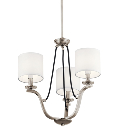 Product image for Kichler 43531CLP Thisbe™ 18" 3 Light Mini Chandelier Classic Pewter