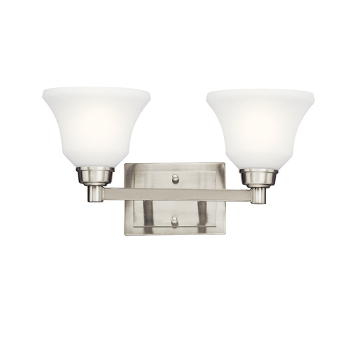 Product image for Kichler 5389NI Langford™ 2 Light Vanity Light Brushed Nickel