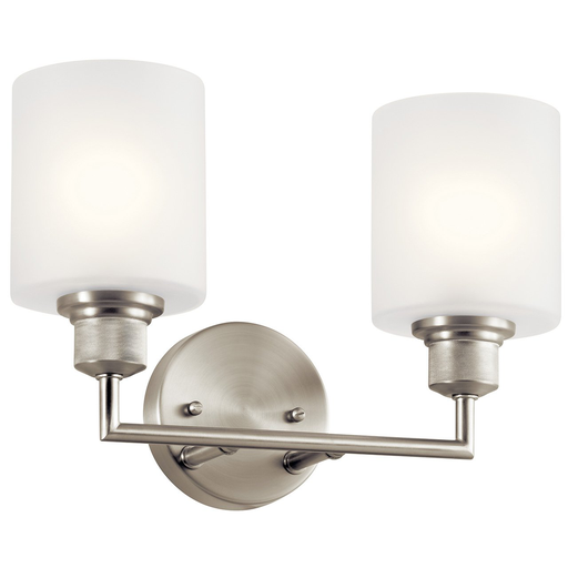 Product image for Kichler 55046NI Lynn Haven™ 2 Light Vanity Light Brushed Nickel