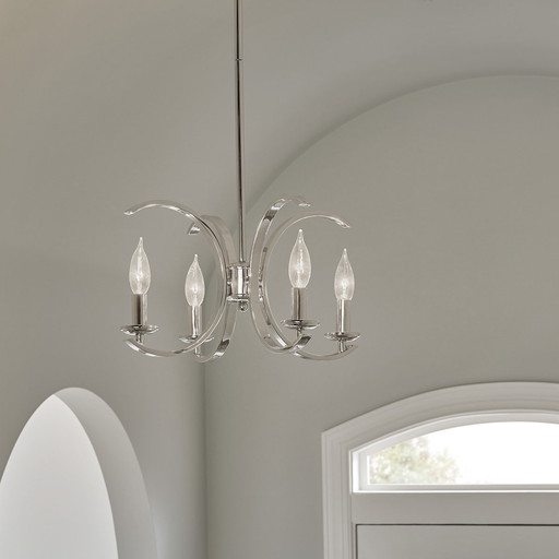 Product image for Kichler 52119CH Cassadee 16" 4 Light Convertible Pendant/Semi Flush Chrome