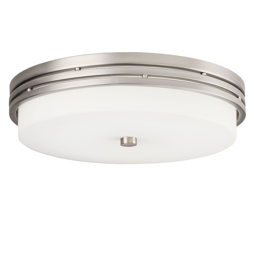 Product image for Kichler 42380NILEDR Ceiling Space 14" LED Flush Mount Brushed Nickel