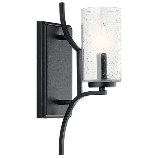 Product image for Kichler 44070DBK Vara 1 Light Wall Sconce Distressed Black