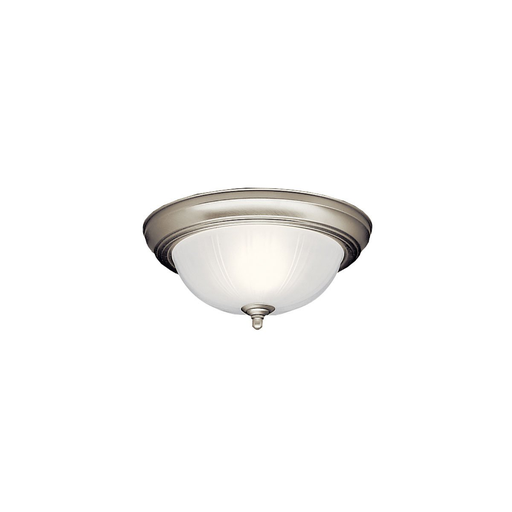 Product image for Kichler 8653NI 11.5" 2 Light Flush Mount Brushed Nickel