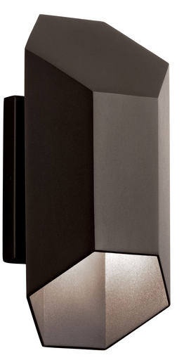 Product image for Kichler 49607AZTLED Estella 12" LED Wall Light Textured Architectural Bronze
