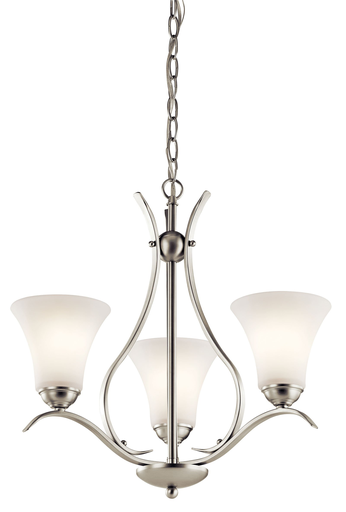 Product image for Kichler 43503NI Keiran™ 3 Light Chandelier Brushed Nickel