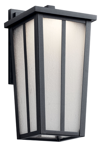 Product image for Kichler 49622BKTLED Amber Valley 13" LED Wall Light Textured Black