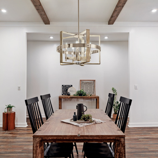 Product image for Kichler 44290WWW Peyton 5 Light Chandelier White Washed Wood