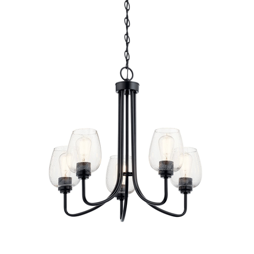 Product image for Kichler 44377BKCS Valserrano™ 5 Light Chandelier Black