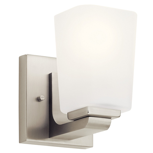 Product image for Kichler 55015NI Roehm™ 1 Light Wall Sconce Brushed Nickel