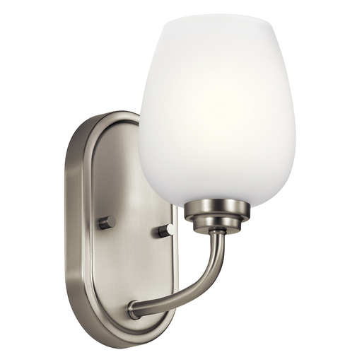 Product image for Kichler 44381NI Valserrano™ 1 Light Wall Sconce Brushed Nickel