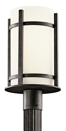 Product image for Kichler 49123AVI Camden™ 1 Light Post Light Anvil Iron