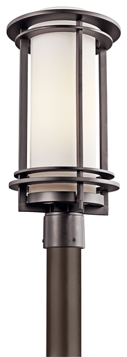 Product image for Kichler 49349AZ Pacific Edge™ 1 Light Post Light Architectural Bronze