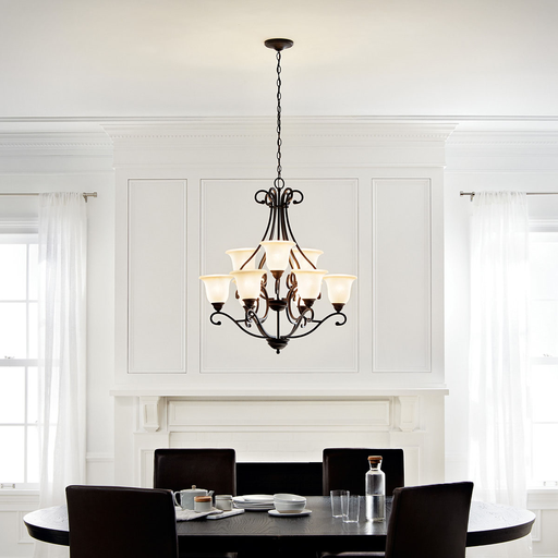 Product image for Kichler 43226OZ Camerena™ 9 Light Chandelier Olde Bronze®