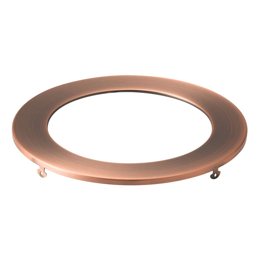 Product image for Kichler DLTSL06RACO Direct-to-Ceiling Slim Decorative Trim 6" Round Antique Copper