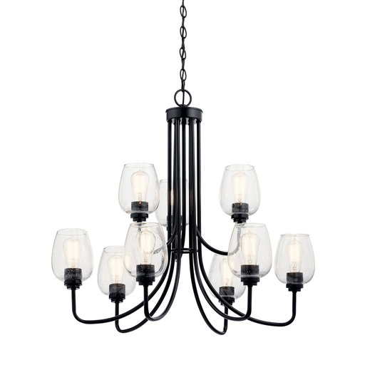 Product image for Kichler 44378BKCS Valserrano™ 9 Light Chandelier Black