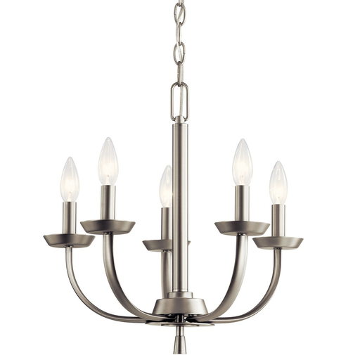 Product image for Kichler 52385NI Kennewick™ 5 Light Chandelier Brushed Nickel