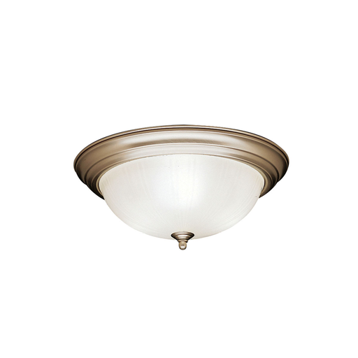Product image for Kichler 8655NI 15.25" 3 Light Flush Mount Brushed Nickel
