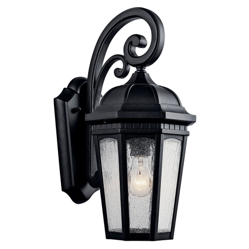 Product image for Kichler 9033BKT Courtyard™ 17.75" 1 Light Wall Light Textured Black