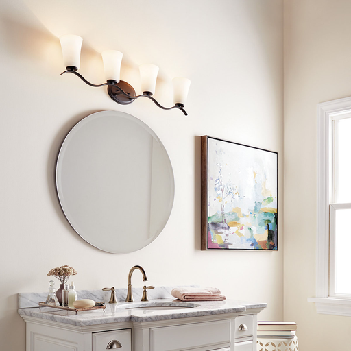 Product image for Kichler 45377OZ Armida™ 4 Light Vanity Light Olde Bronze®