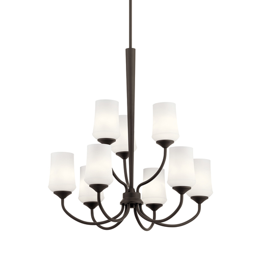 Product image for Kichler 43666OZ Aubrey™ 9 Light Chandelier Olde Bronze®