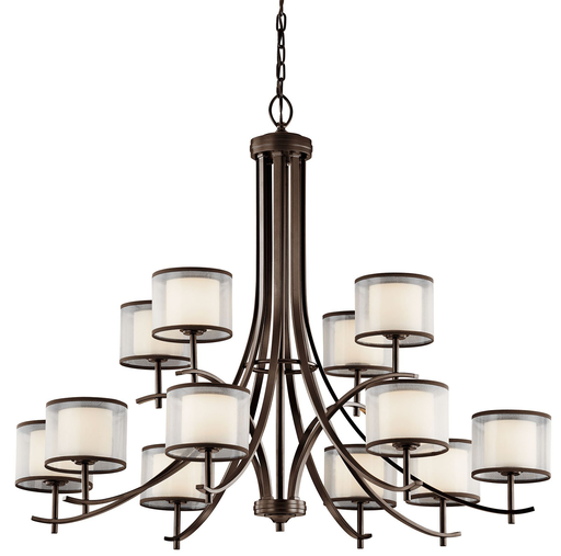 Product image for Kichler 43151MIZ Tallie™ 12 Light Chandelier Mission Bronze