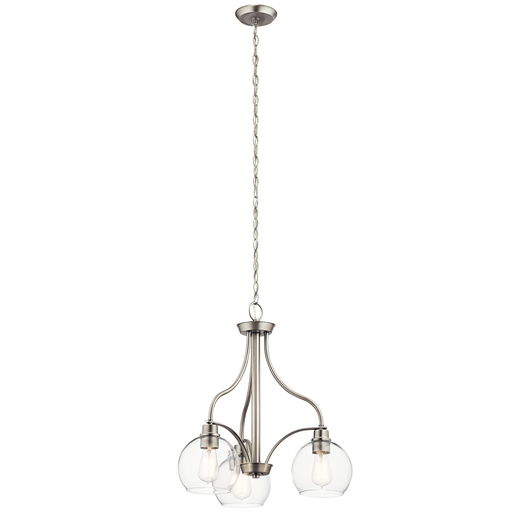 Product image for Kichler 44063NI Harmony 3 Light Chandelier Brushed Nickel