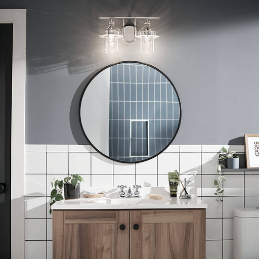 Product image for Kichler 55078PN Everett 2 Light Vanity Light Nickel