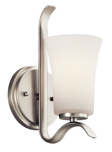 Product image for Kichler 45374NI Armida™ 1 Light Wall Sconce Brushed Nickel