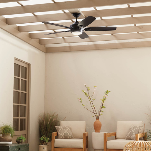 Product image for Kichler 310130SBK 56" Tranquil Weather+ Ceiling Fan Black