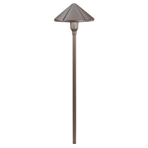 Product image for Kichler 15826AZT27R Center Mount 2700K LED Path Light Textured Architectural Bronze