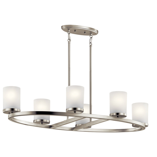 Product image for Kichler 44038NI Daimlen™ 6 Light Oval Chandelier Brushed Nickel