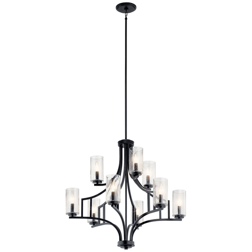 Product image for Kichler 44073DBK Vara 9 Light Chandelier Distressed Black
