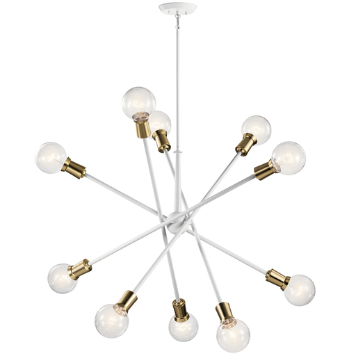 Product image for Kichler 43119WH Armstrong 10 Light Chandelier White