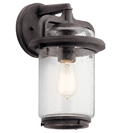 Product image for Kichler 49865WZC Andover 14" 1 Light Wall Light Weathered Zinc