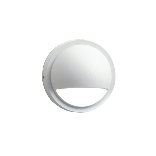 Product image for Kichler 15764WHT27R 12V LED 2700K Half Moon Deck Light Textured White
