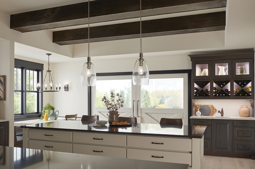 Product image for Kichler 43090CLP Lakum™ 1 Light Pendant Classic Pewter