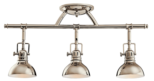 Product image for Kichler 7050PN Hatteras Bay™ 3 Light Halogen Fixed Rail Light Polished Nickel