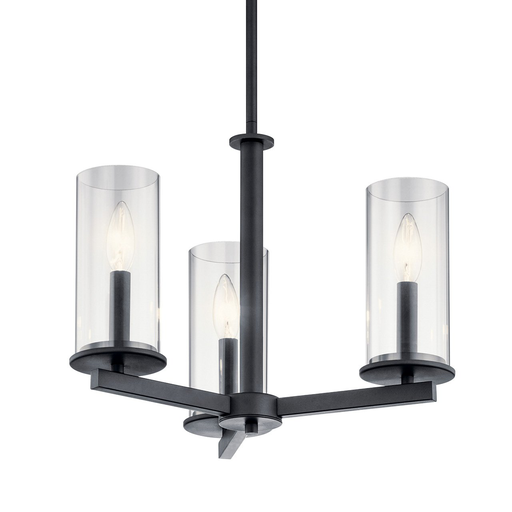 Crosby 3 Light Chandelier Black